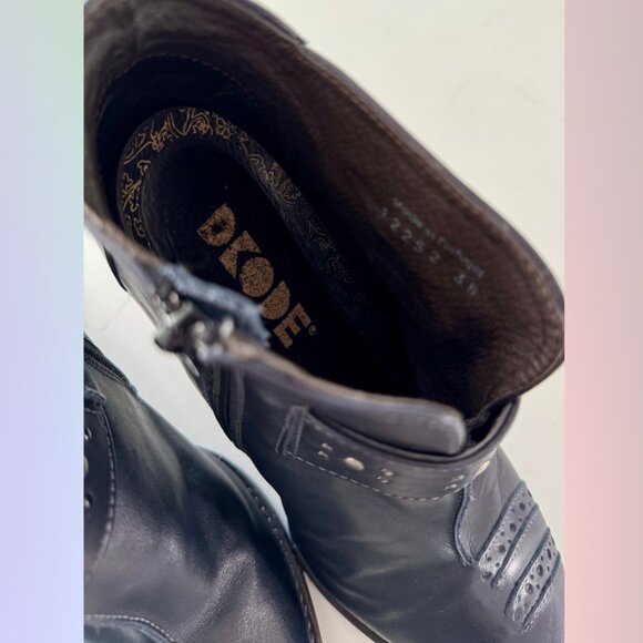 DKODE Black Leather Booties – Size 38 - Picture 7 of 7